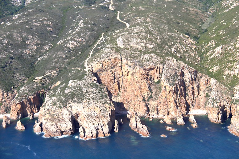 Cliffs on the coast of the 145 sq km Sintra National Park, Portugal.