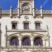 Late 19th century central Railway Station, Rossio Square, Lisbon.
Trains leaving/entering the station pass through a 2.6 km tunnel