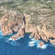 Cliffs on the coast of the 145 sq km Sintra National Park, Portugal.