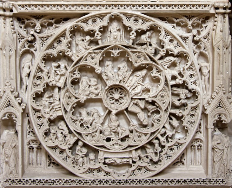 Inside the Alcobaça Monastery - the tomb of the 14th century King Pedro I