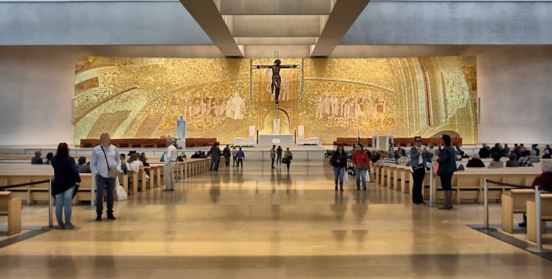 Inside the Basilica of the Holy Trinity