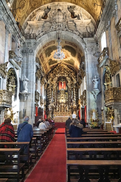 Inside the Church of Carmo