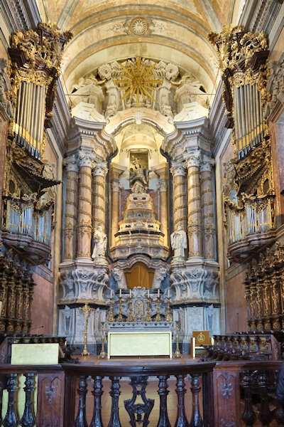 Inside the Church of the Clergy (Clerigos), Porto