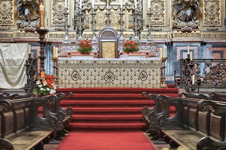 Inside the Cathedral of Porto, Portugal