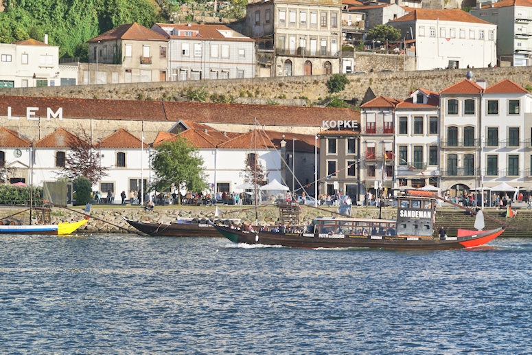 The city of Gaia on the south side of the Douro River opposite Porto