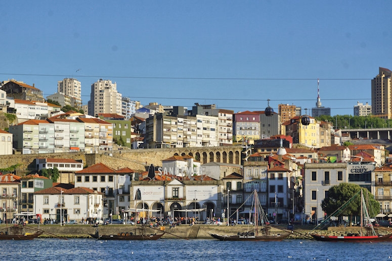 The city of Gaia on the south side of the Douro River opposite Porto