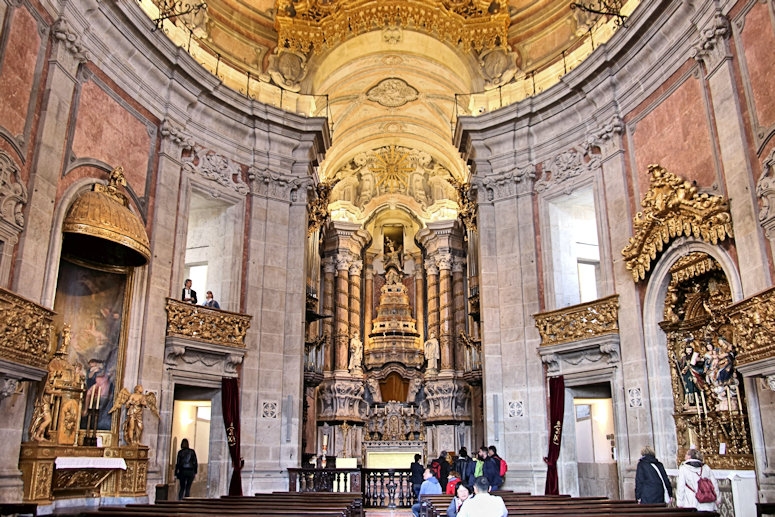 Inside the Church of the Clergy (Clerigos), Porto