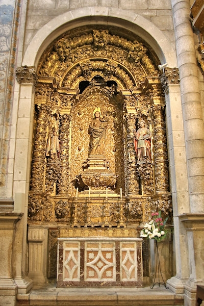 Inside the Cathedral of Porto, Portugal