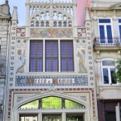 The 19th century Lello Bookstore (Livraria Lello), Porto, Portugal