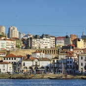 The city of Gaia on the south side of the Douro River opposite Porto