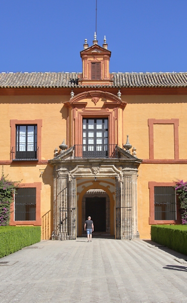 Gothic Palace Courtyard, Alcazar, Seville, Spain