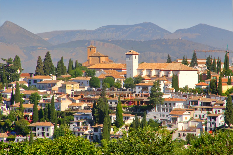 San Nicholas area (with church) of the Albayzin District, Granada, Spain