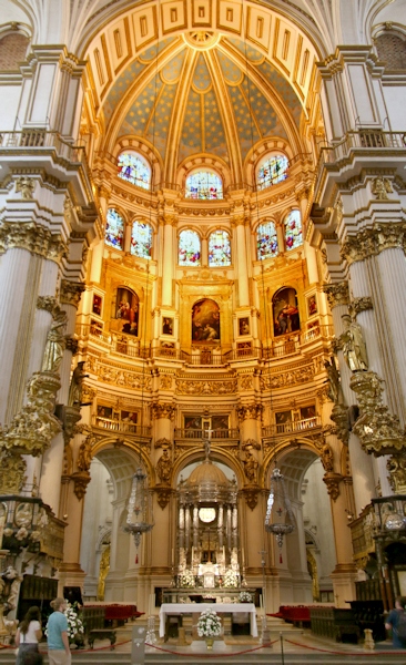 16th century Granada Cathedral, altar and dome, Spain