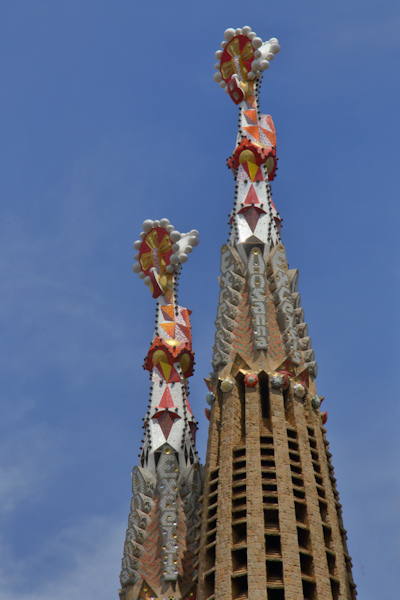 Spire top, Sagrada Familia, Barcelona, Spain