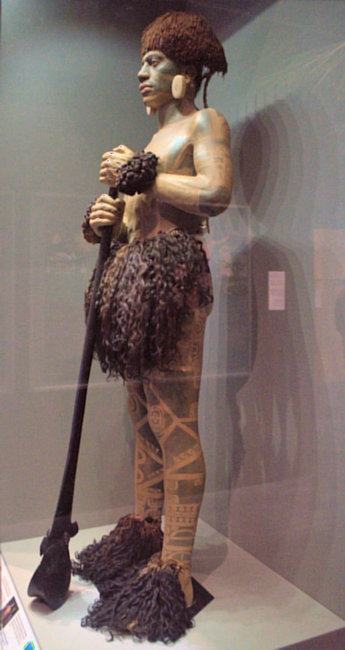 In the Wellington museum1958 model of a 19th century Marquesan warrior